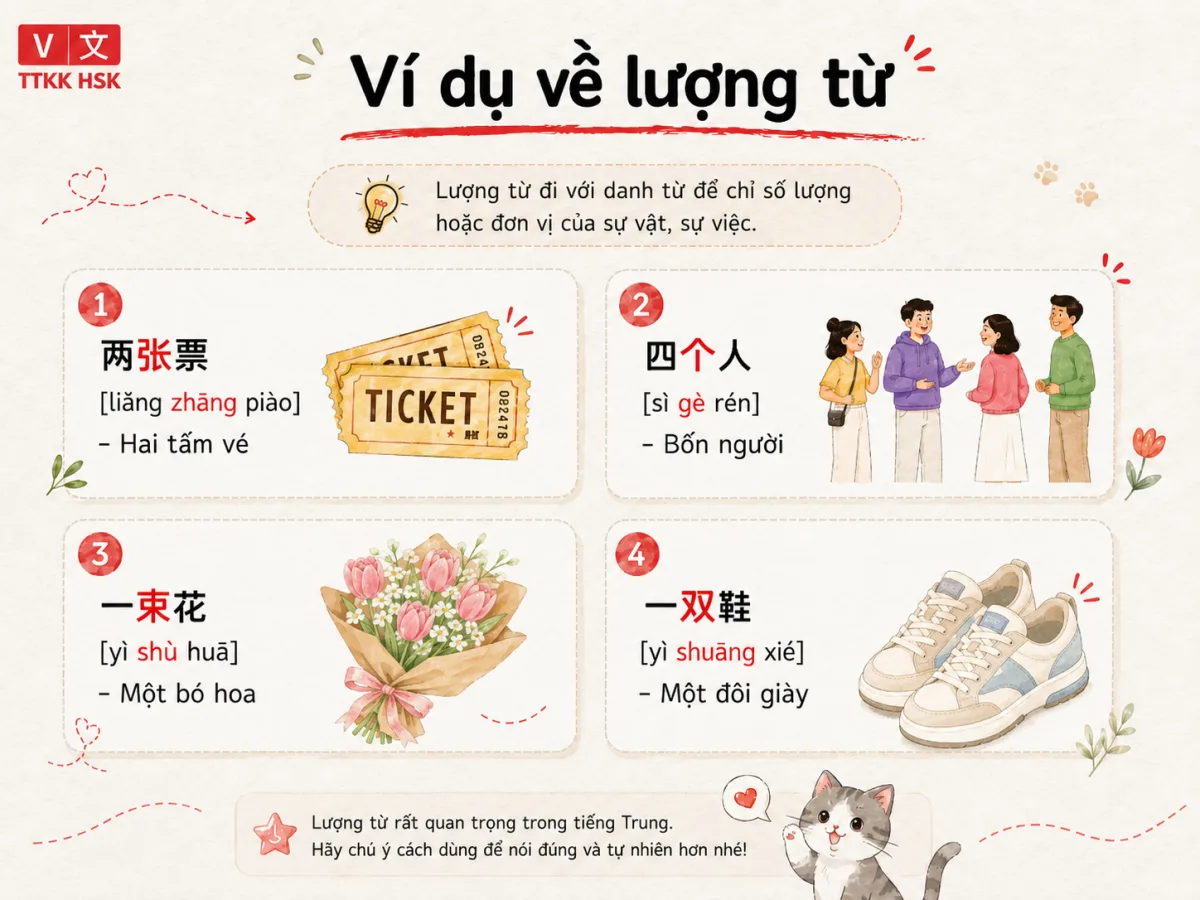 Cách sử dụng lượng từ trong tiếng Trung