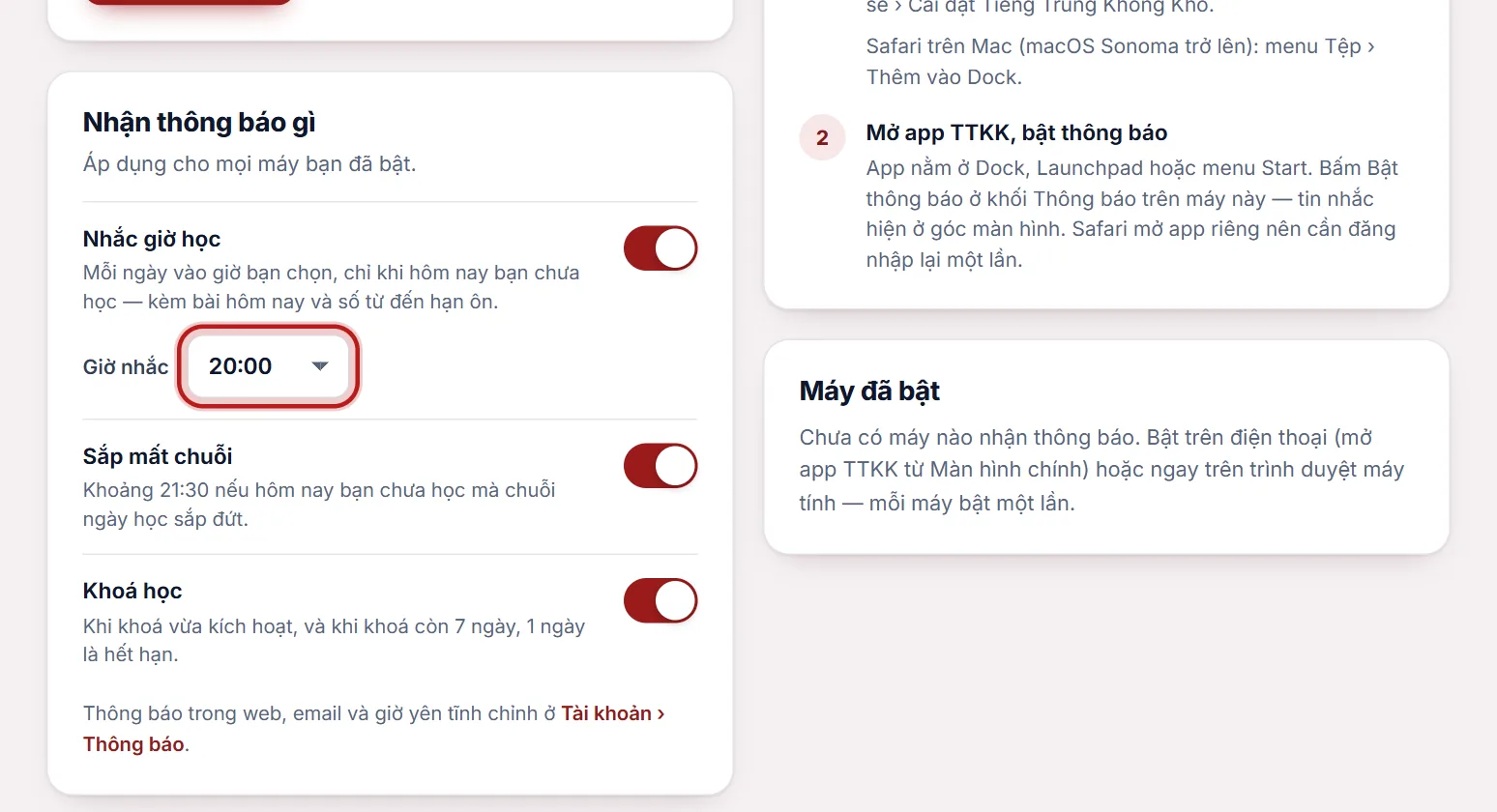 Ô Giờ nhắc được khoanh